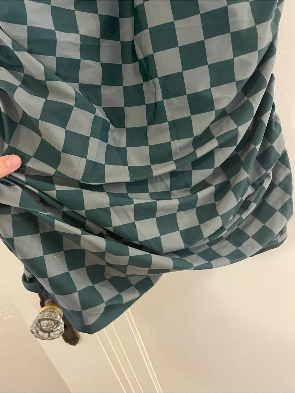 Women’s Green Checkerboard Swimsuit
